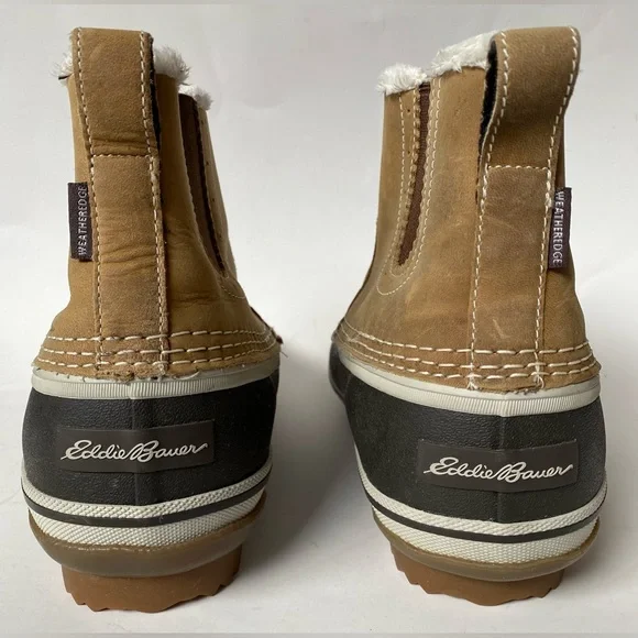 Eddie Bauer Hunt PAC Slip on Boots Wheat Tan Brown Size 10 Duck Waterproof - Picture 6 of 15